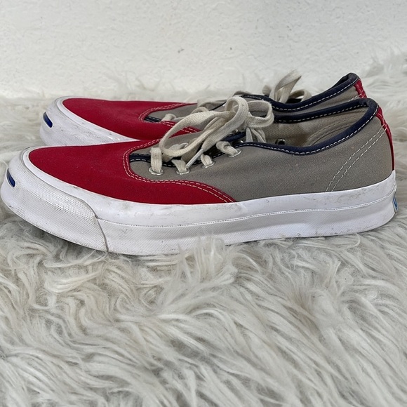 Converse Jack Purcell Signature Series CVO Ox Two-Tone RED/GRAY Canvas Unisex - Picture 2 of 12